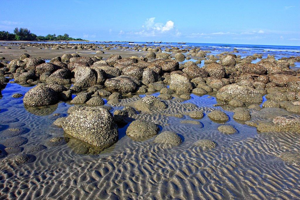 Saint Martin's Island, locally known as Narkel Jinjira, is the only coral island of Bangladesh