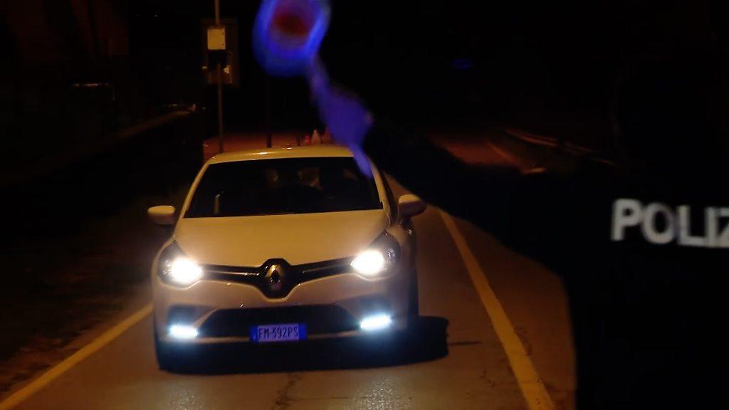 Italian policeman stops car