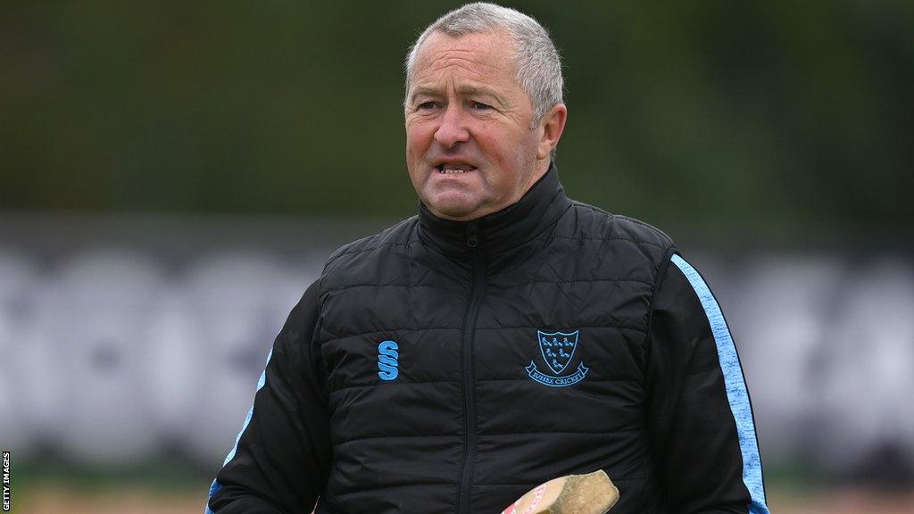 Sussex head coach Paul Farbrace during a training session