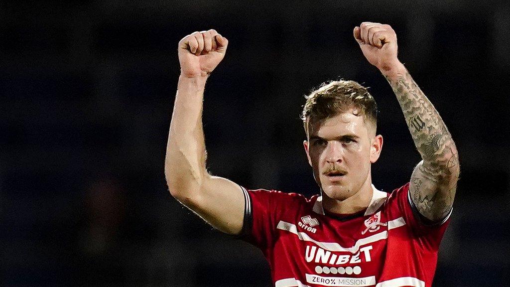 Riley McGree celebrates for Middlesbrough