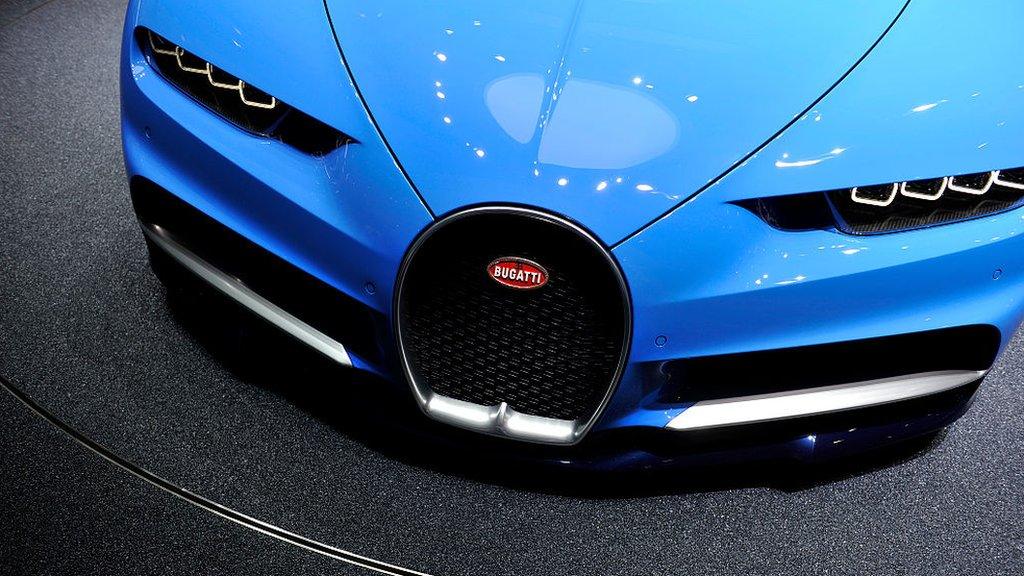 The Bugatti Chiron is presented during the Bugatti press conference as part of the Geneva Motor Show 2016