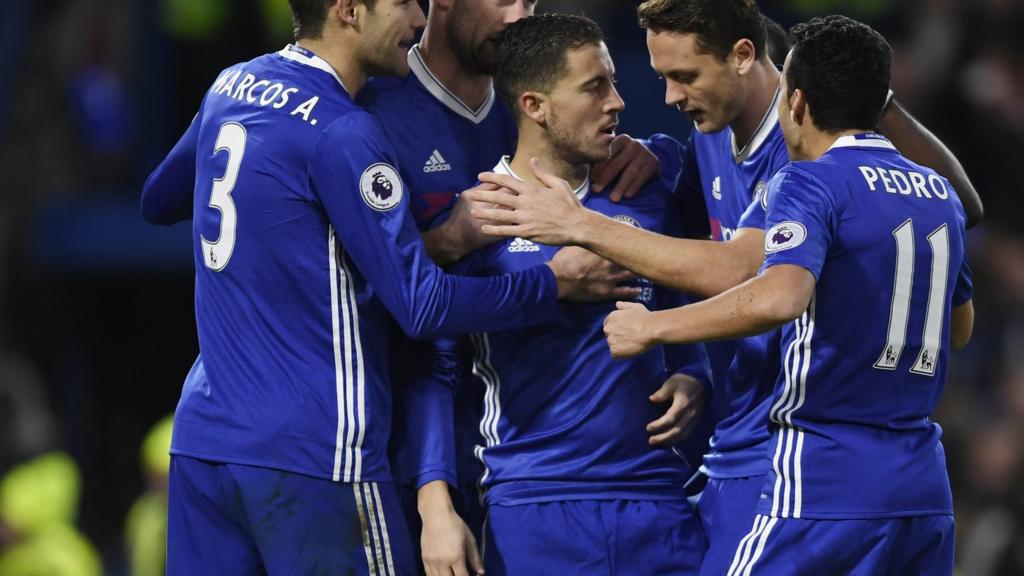 Chelsea's players celebrate