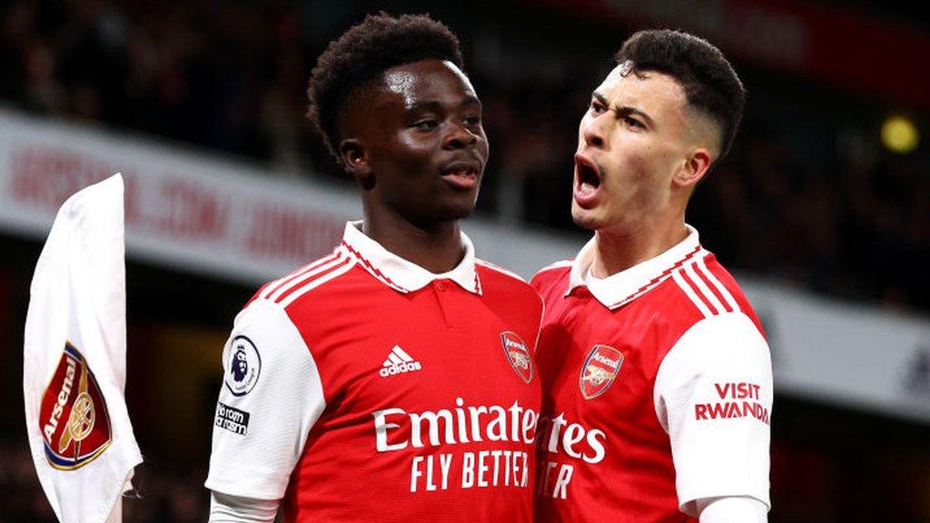 Bukayo Saka and Gabriel Martinelli were on the scoresheet for Arsenal