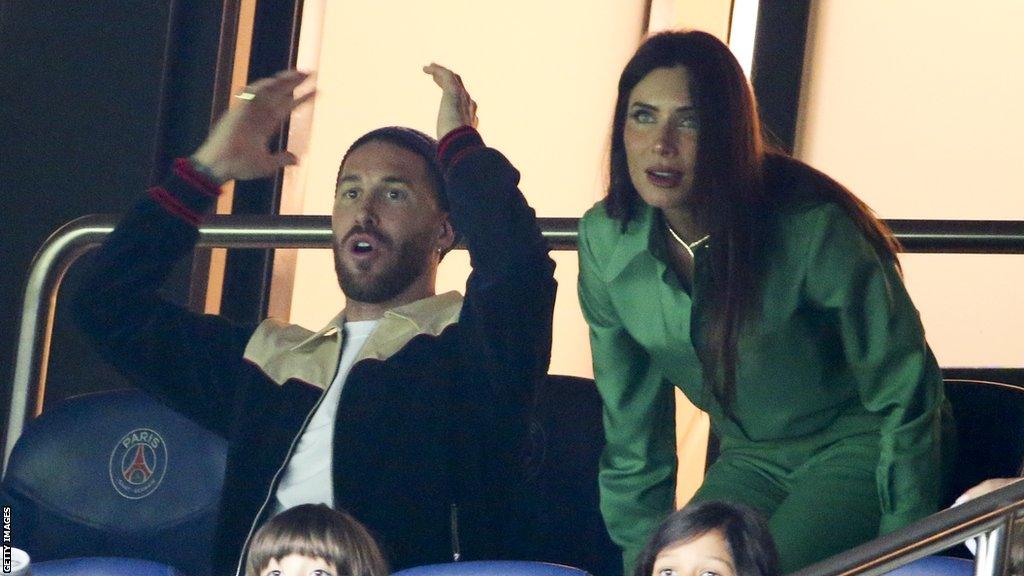 Sergio Ramos and his wife Pilar Rubio