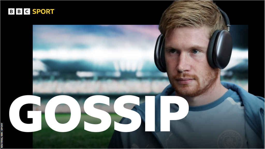 Kevin de Bruyne and the BBC Sport Gossip logo