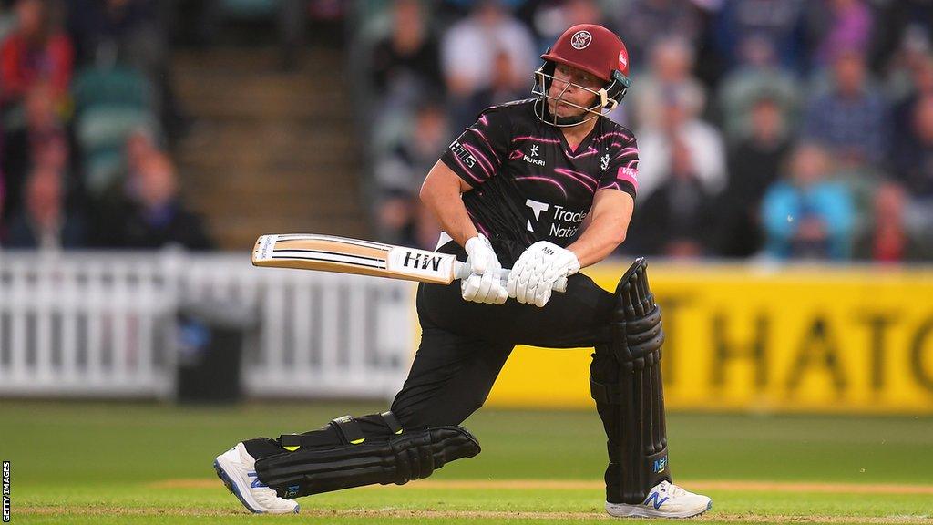 Roelof van der Merwe batting for Somerset in last year's Vitality Blast