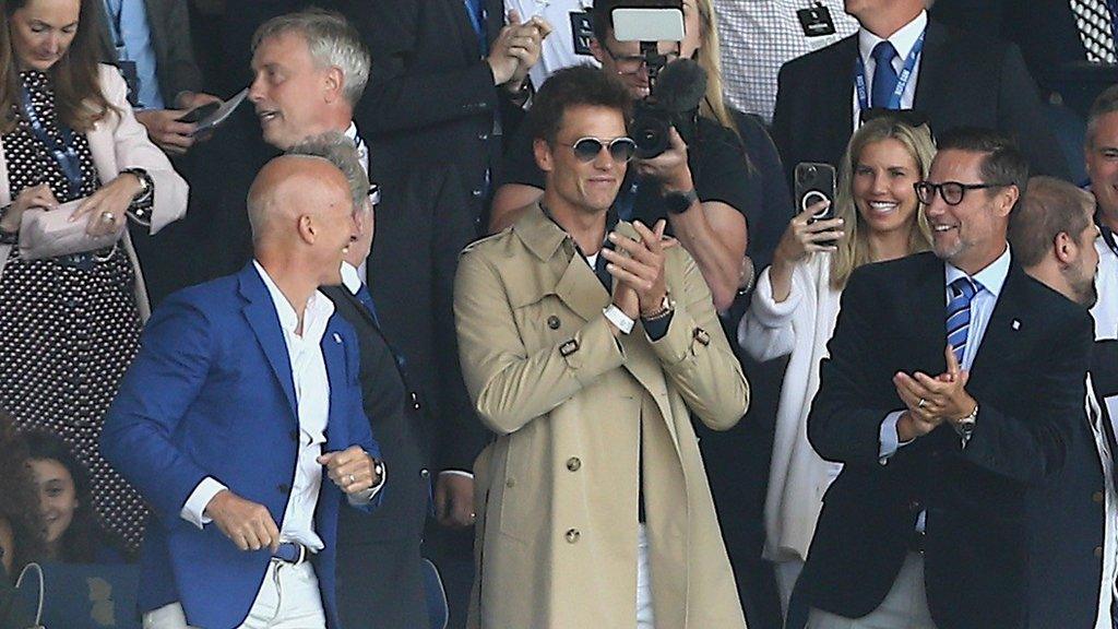 Tom Brady in the stand at St Andrew's during Birmingham City's win over Leeds