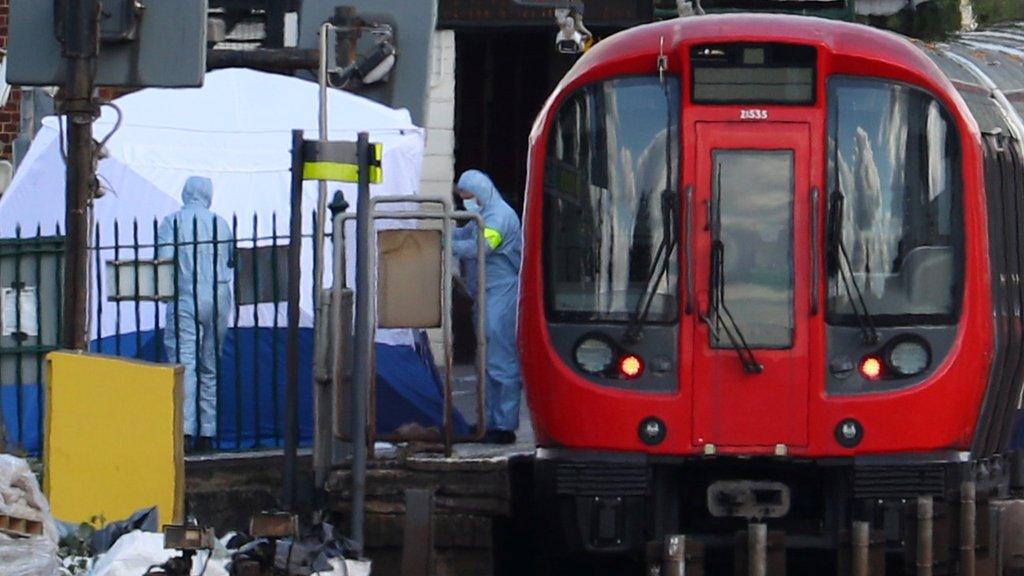 Forensics at tube train