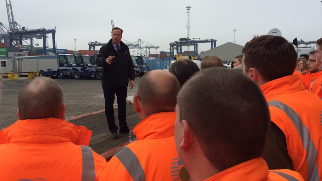 David Cameron in Felixstowe