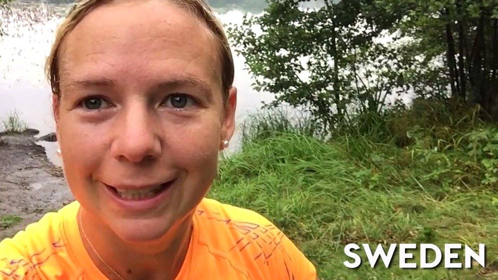 A runner from Sweden who will be taking part in the Great North Run