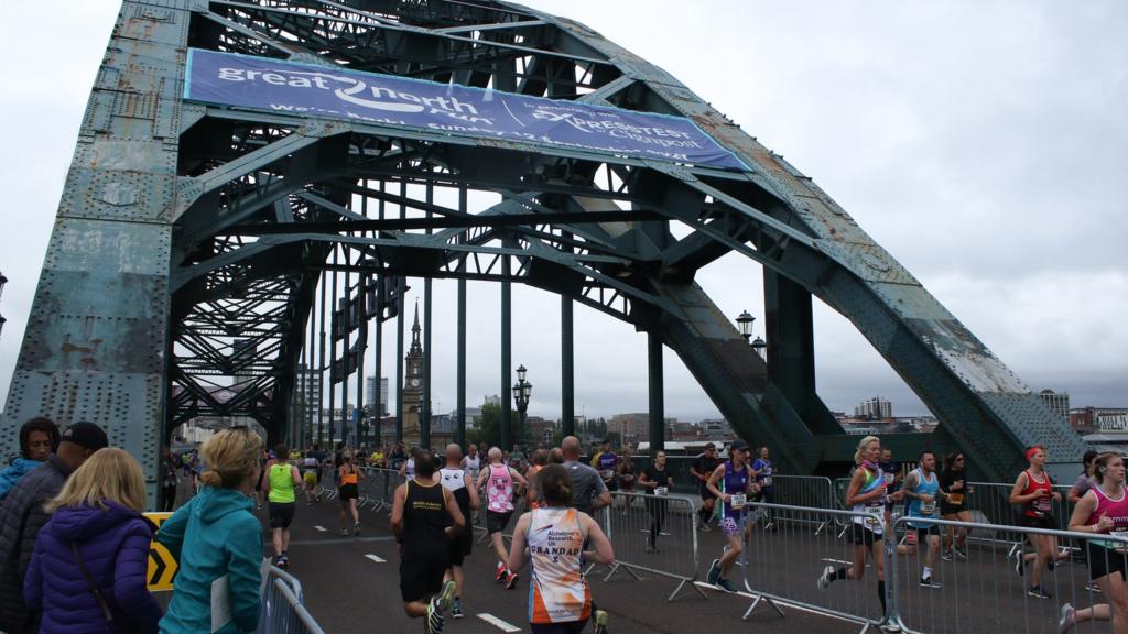 Tyne Bridge during The Great North Run