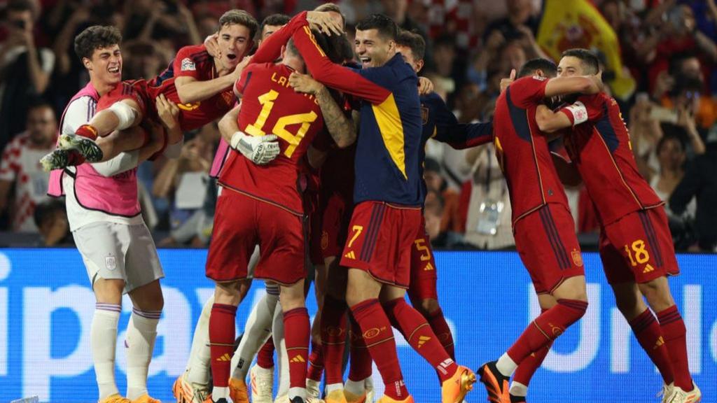 Spain celebrate