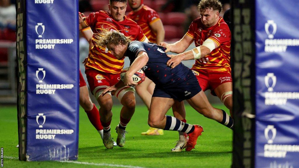 Daniel Thomas' four tries helped Bristol chalk up a massive victory