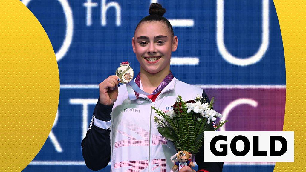 European Artistic Gymnastics Championships: GB's Jessica Gadirova wins all-around gold - BBC Sport