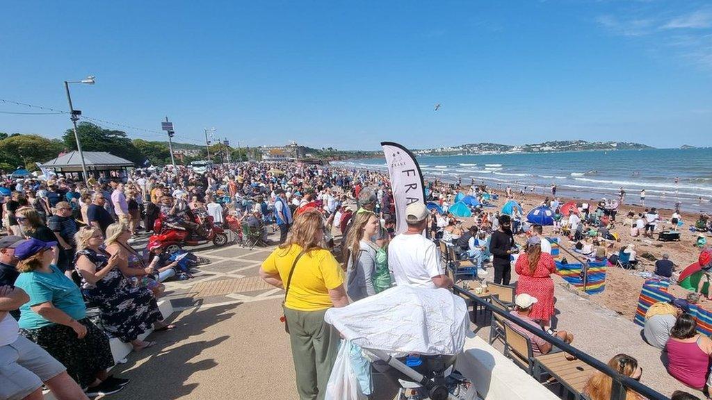 People at the Torbay Airshow, June 2023