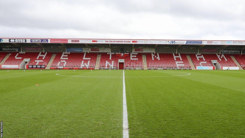 Cheltenham Town stadium general view inside