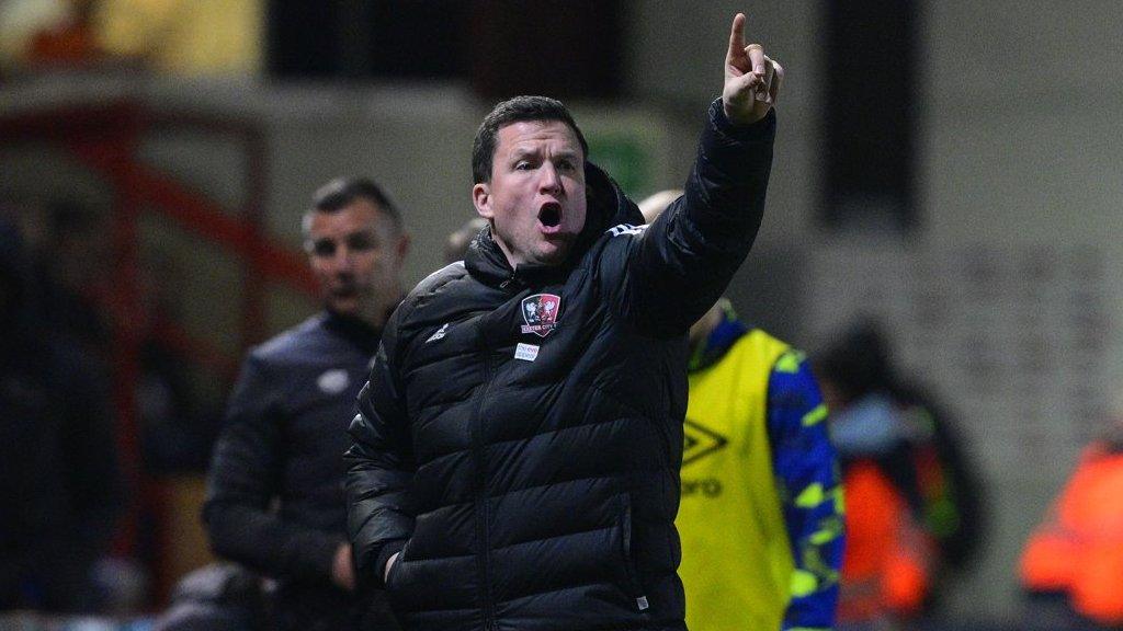 Exeter manager Gary Caldwell