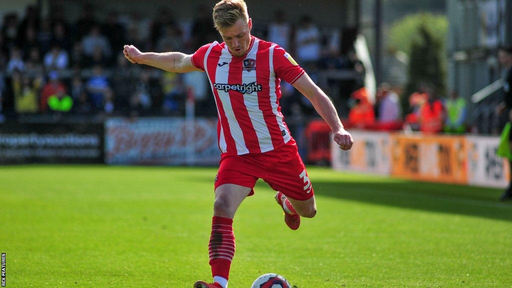 Jack Sparkes has made 39 appearances for Exeter City this season