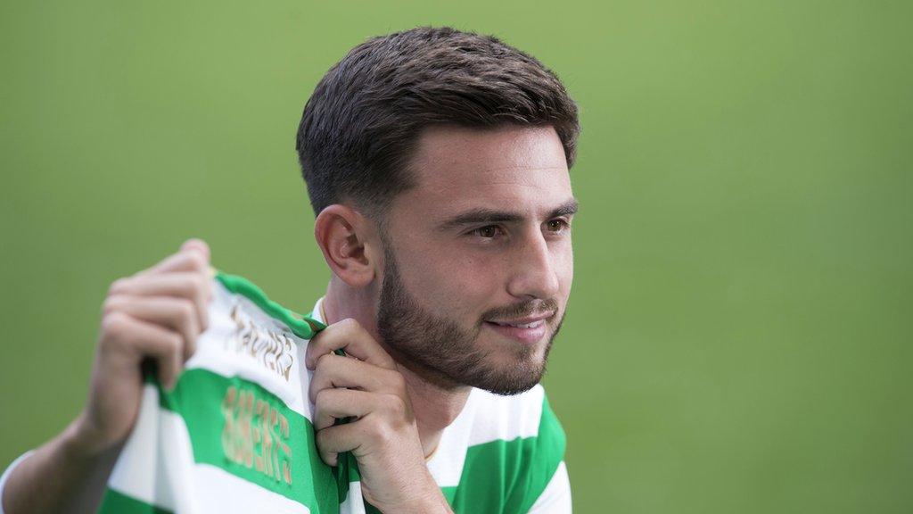 On-loan Manchester City winger Patrick Roberts at Celtic Park