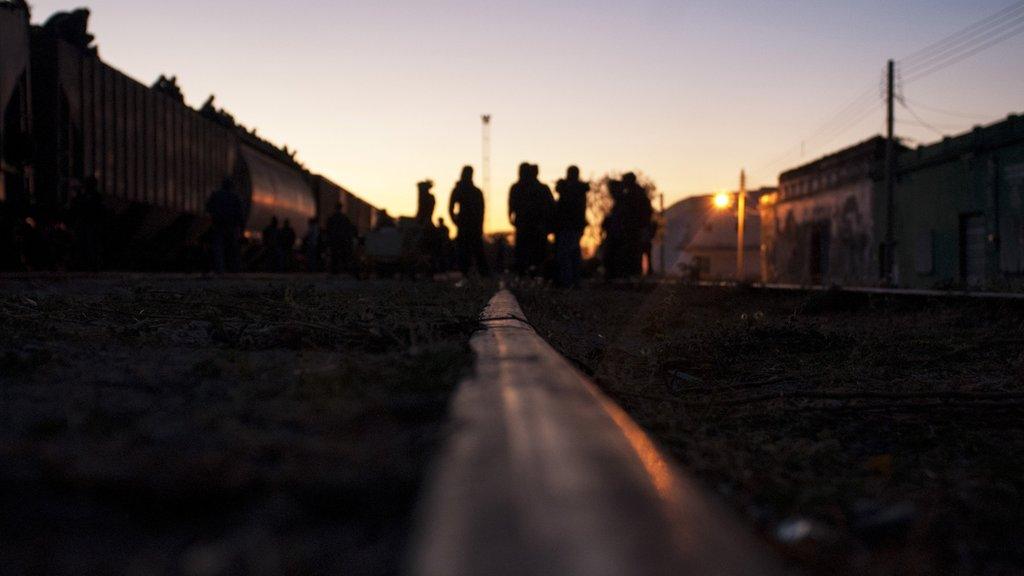 Migrants at Arriaga station, Chiapas