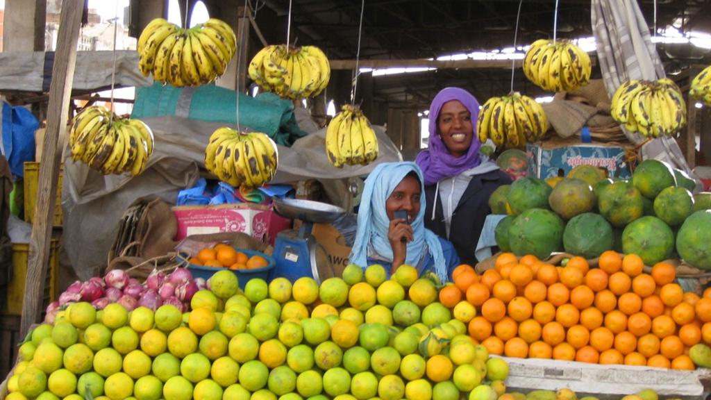 A fruit market in Eritrea