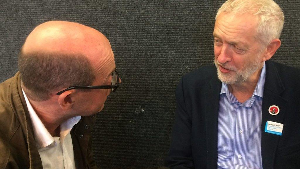 Jeremy Corbyn and Nick Robinson