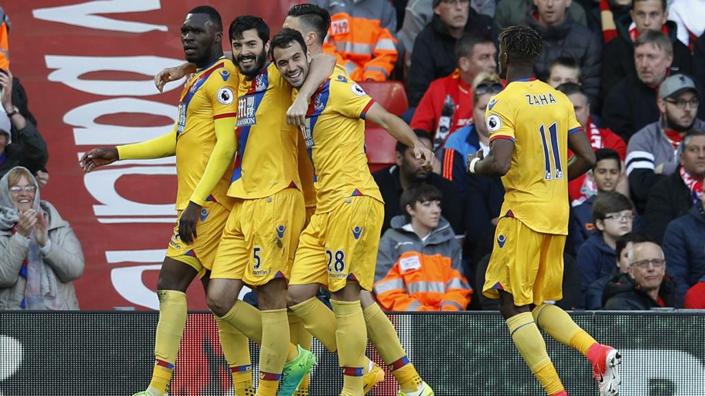 Christian Benteke scores his second goal