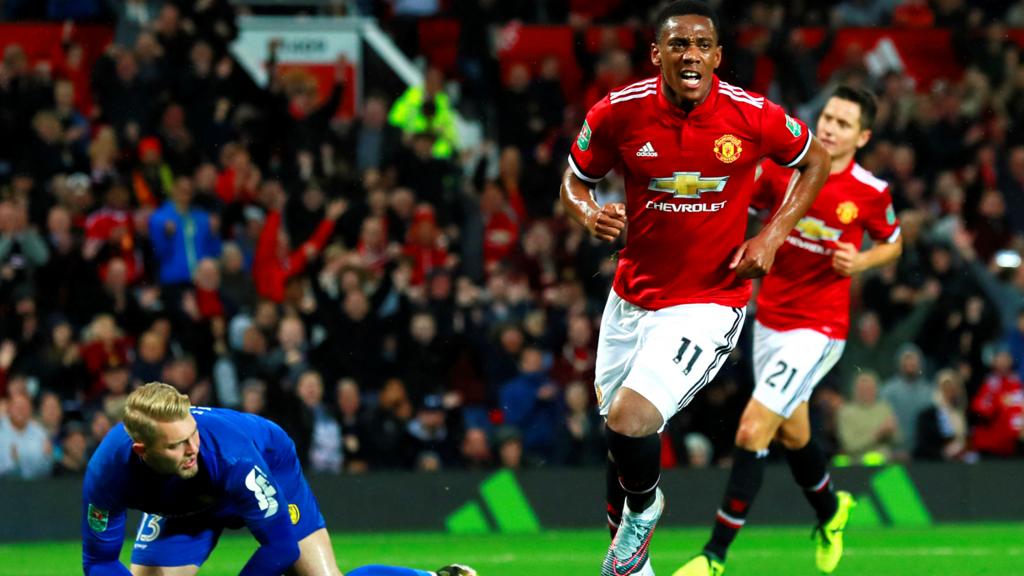 Anthony Martial celebrates