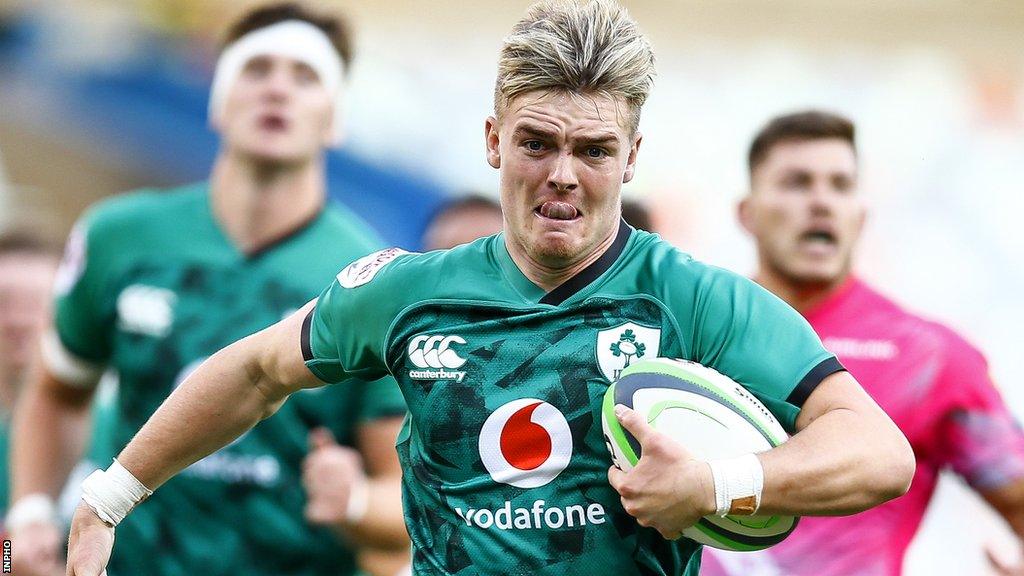 Jake Flannery on the charge for Emerging Ireland against Pumas in Bloemfonteim last year