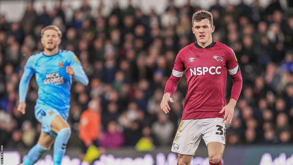 Jason Knight in action for Derby County