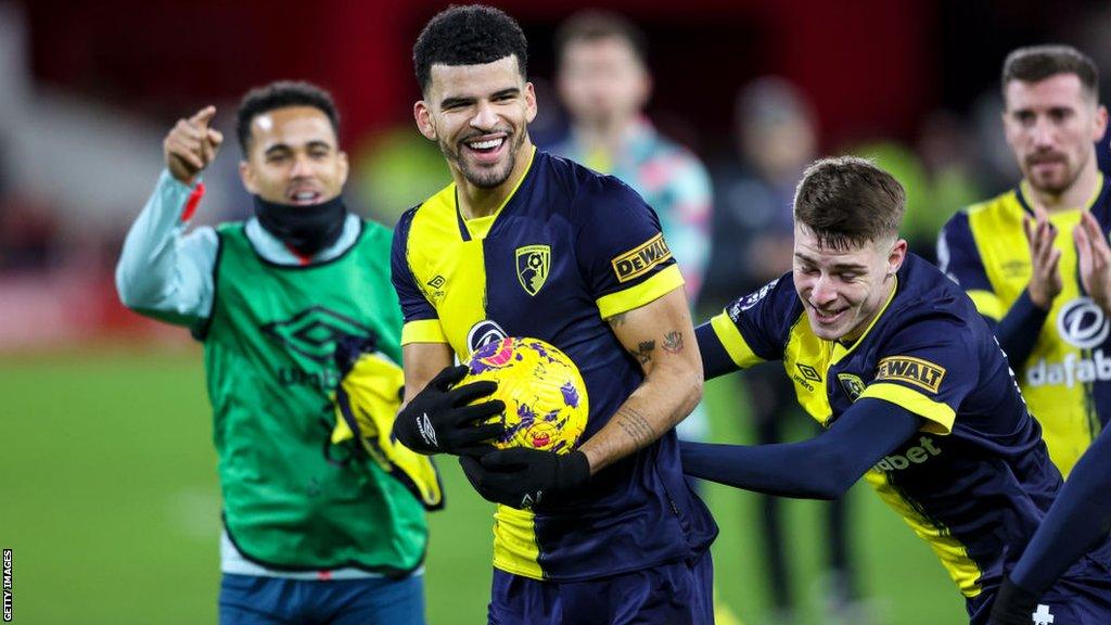 Hat-trick hero Dominic Solanke of Bournemouth