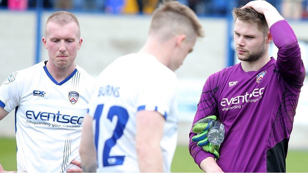 Disappointment for Coleraine at the final whistle