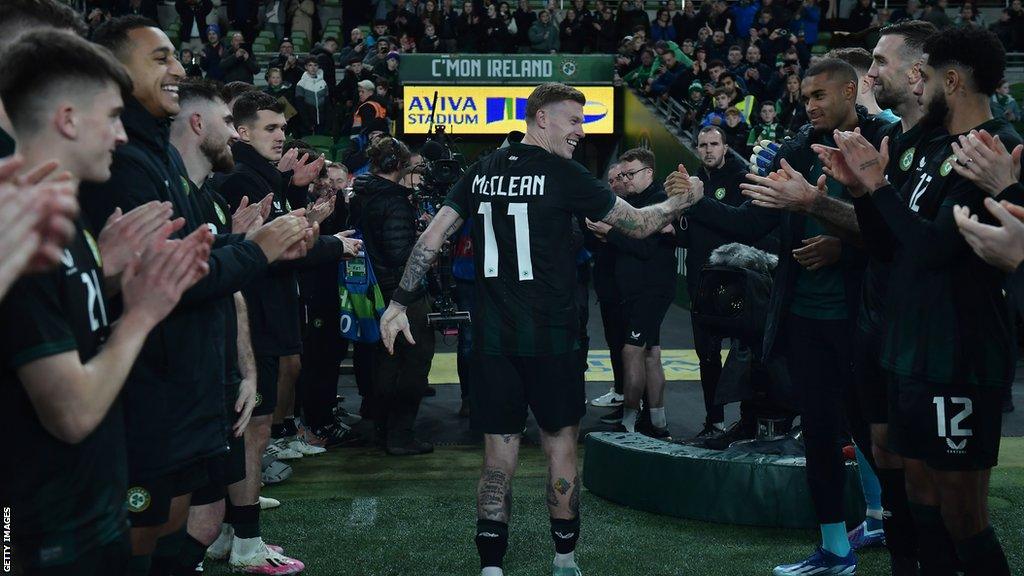 McClean is given a guard of honour