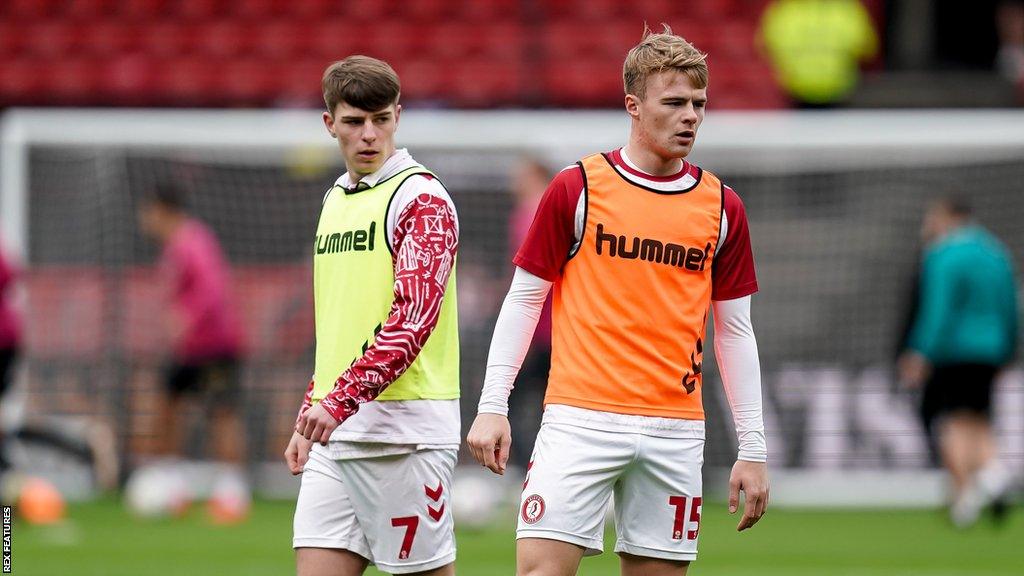 Alex Scott (left) during training with Tommy Conway (right)