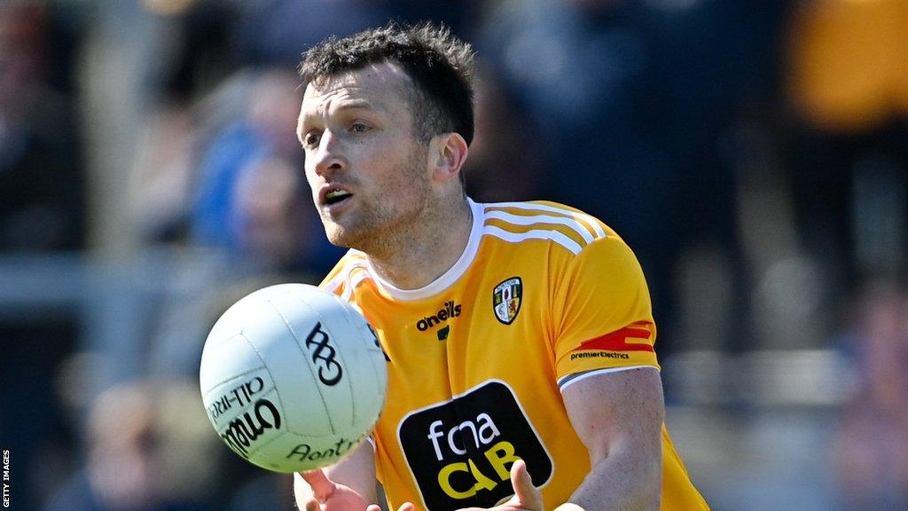 McAleese in action for Antrim against Cavan in last year's Ulster Championship