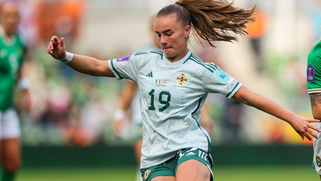 Emily Wilson in action for Northern Ireland