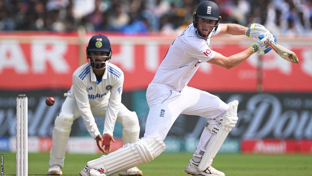 Zak Crawley batting v India