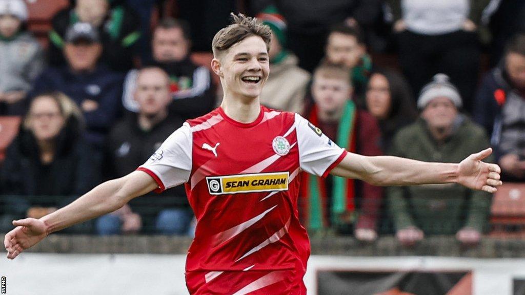 Moore has scored six goals for Cliftonville this season