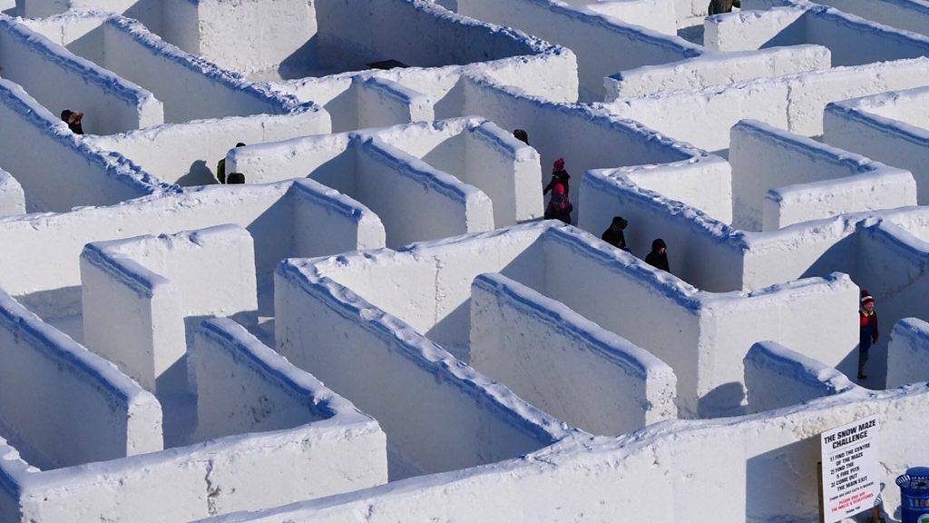 snow maze