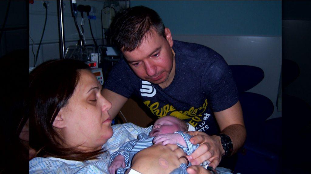 June and Fraser Morton with baby Lucas