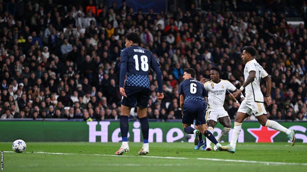 Vinicius Jr scores for Real Madrid