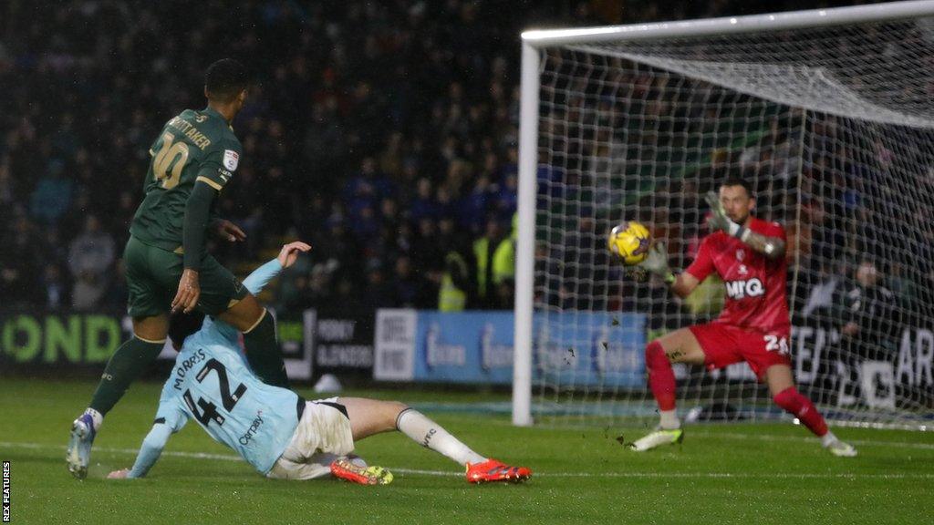 Morgan Whittaker scores for Plymouth Argyle