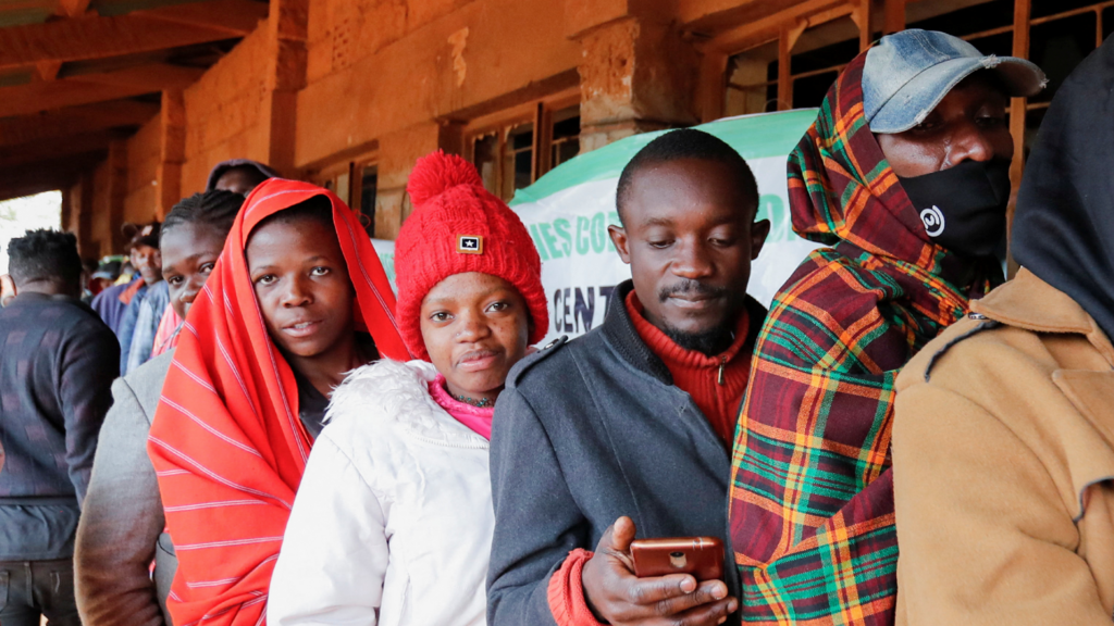 Voters in Nairobi