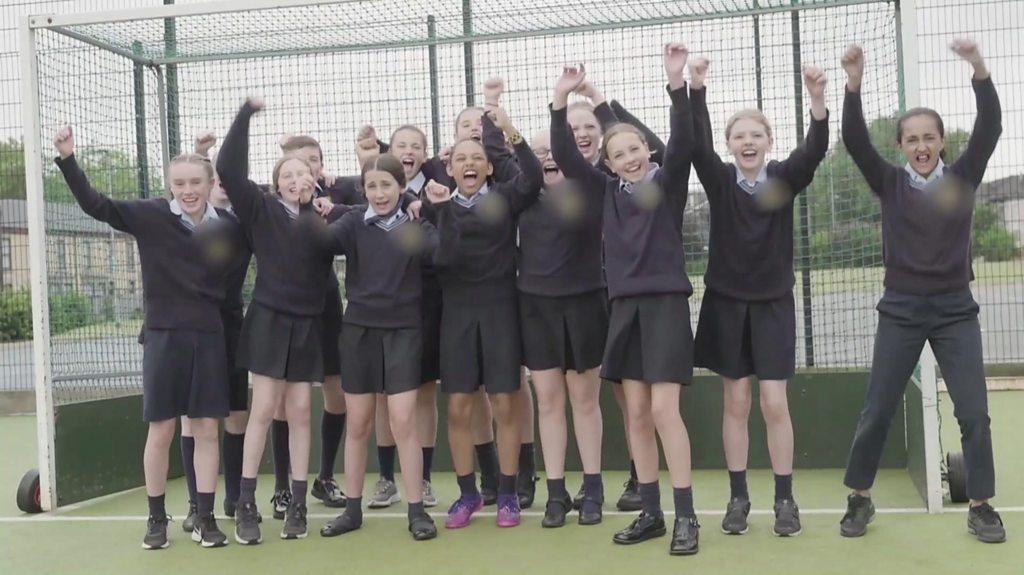 Newsround visited one girls school in Liverpool to meet some talented young footballers who could one day line-up for England in the future.