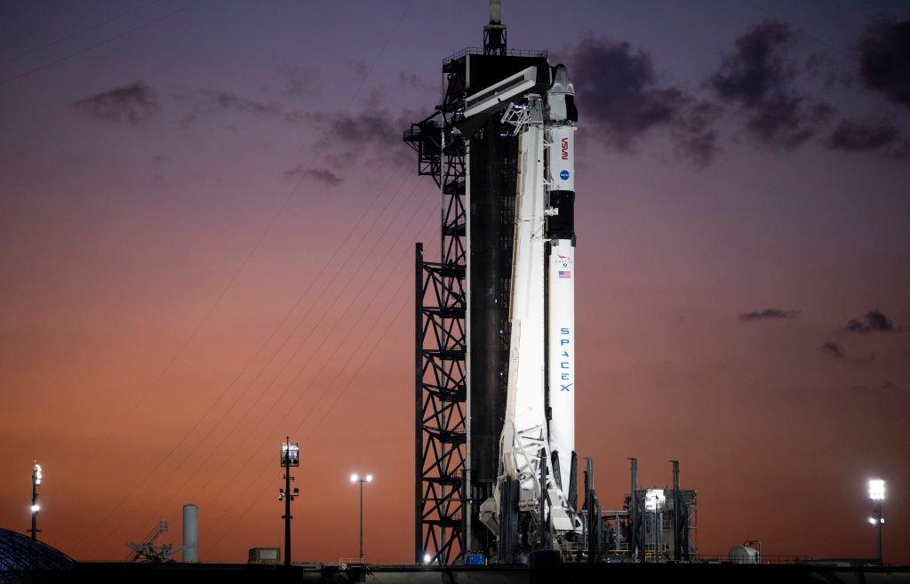 Nasa rocket on a stand