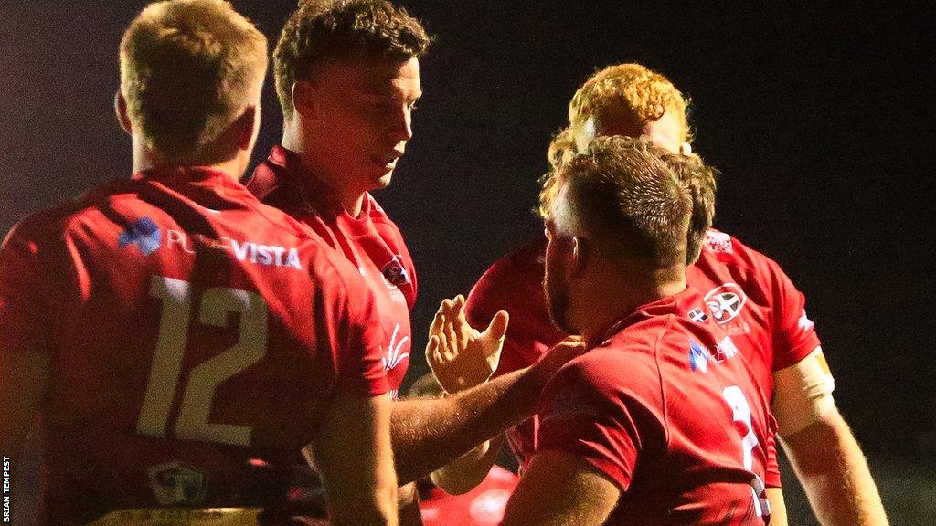 Action from Cornish Pirates' trip to London Scottish