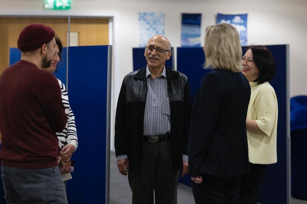 Anoosheh Ashoori and members of his family with Liz Truss and RAF Brize Norton