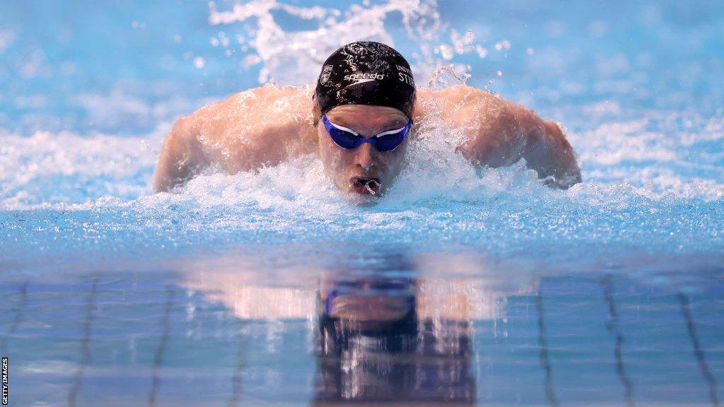 Duncan Scott of University of Stirling competes in the Men 200m IM - Final during Day Five of the British Swimming Championships 2023 at Ponds Forge on April 08, 2023 in Sheffield, England.