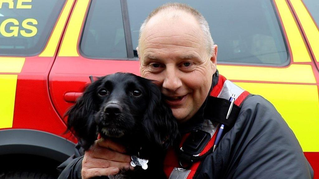 Ginny and handler Dave Coss