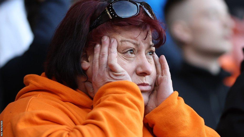 Sad Blackpool fan